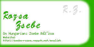 rozsa zsebe business card